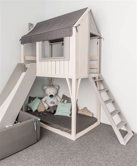 bed and playhouse|playhouse kids loft bed.